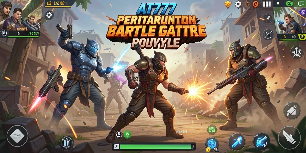 Tampilan gameplay seru dan mendebarkan dalam AT777 Battle Royale.