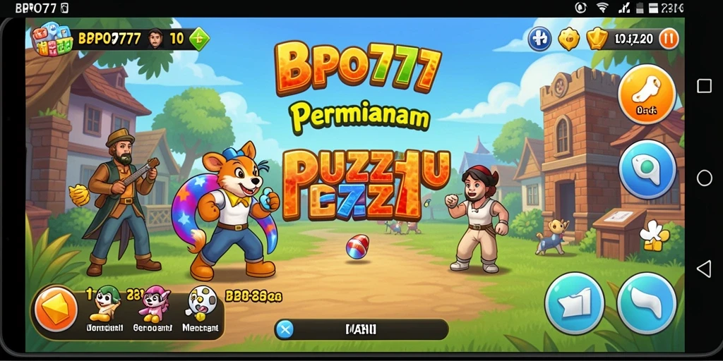 Tampilan gameplay BPO777 dengan berbagai teka-teki menarik.