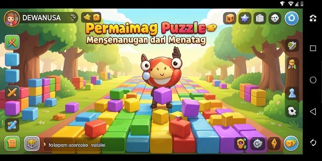 Tampilan gameplay DEWANUSA dengan teka-teki yang menantang.