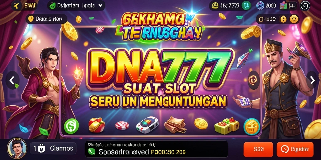 Screenshot utama dari gameplay DNA777 yang mempesona.