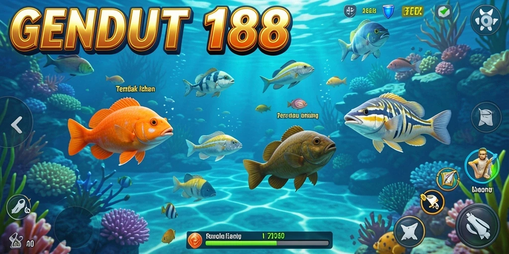 Screenshot gameplay GENDUT188 menampilkan aksi menembak ikan yang seru.