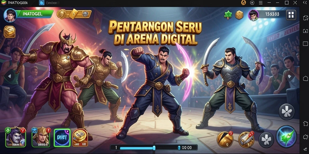 Tampilan menarik dari pertarungan karakter di INATOGEL.