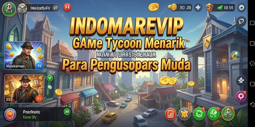 Screenshot utama INDOMAREVIP memperlihatkan gameplay manajerial yang mendalam.