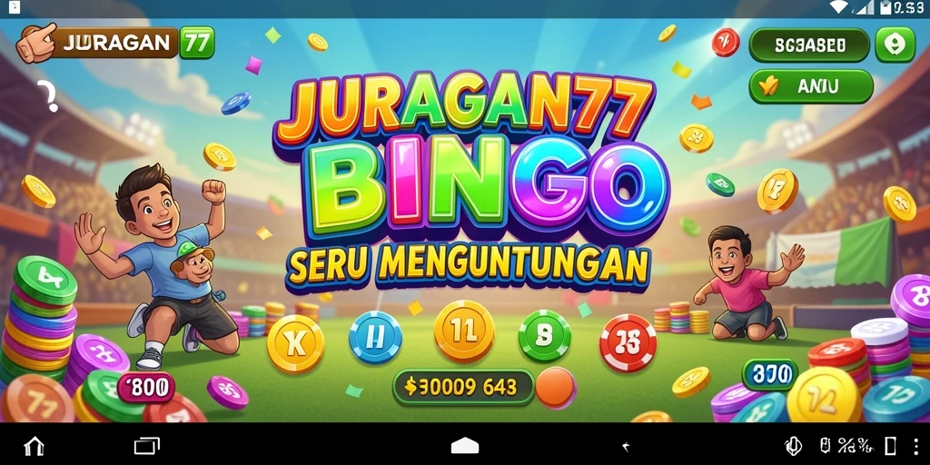 Tampilan seru dan interaktif dari gameplay Bingo JURAGAN77.