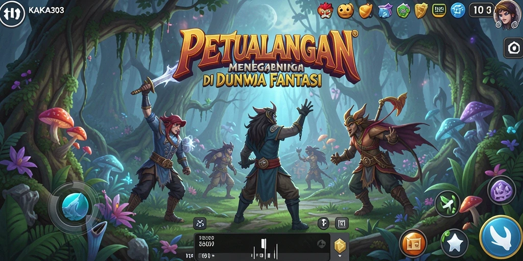 Tangkapan layar utama KAKA303 menampilkan aksi petualangan yang seru.