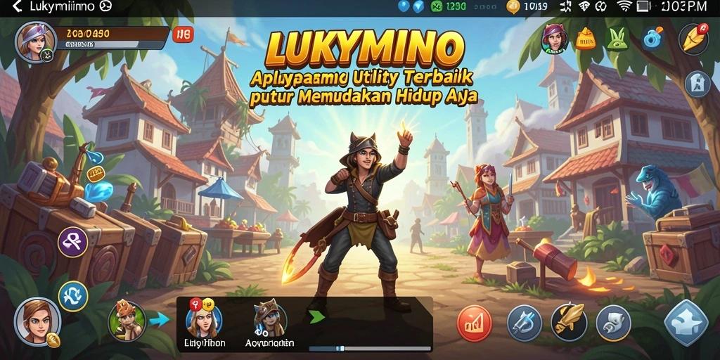 Tampilan antarmuka LUKYMINO yang sederhana dan mudah digunakan.