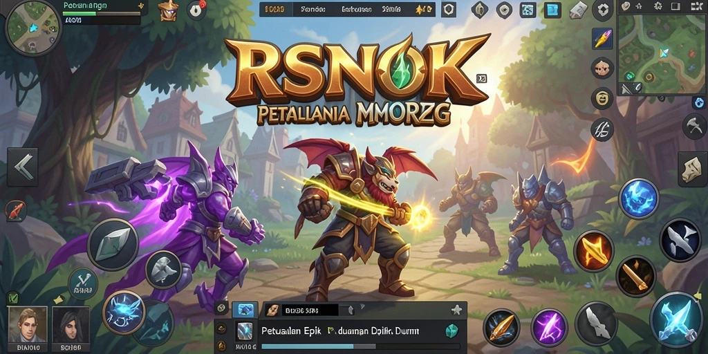 Tangkapan layar RSNOK menampilkan aksi pertempuran yang mendebarkan dalam dunia MMORPG.