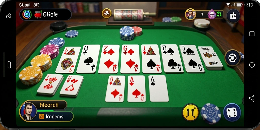 Tampilan gameplay S13 saat bermain Gaple dengan teman-teman.