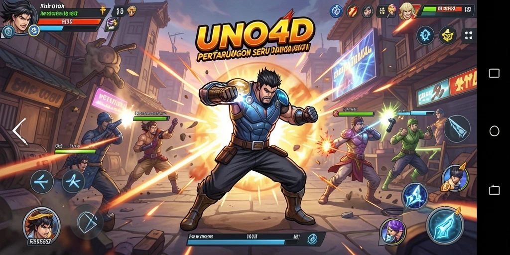 Screenshot gameplay UNO4D yang penuh aksi menegangkan.