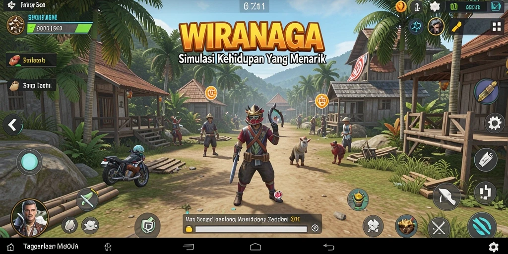 Tampilan grafik WIRANAGA yang menakjubkan saat gameplay berlangsung.